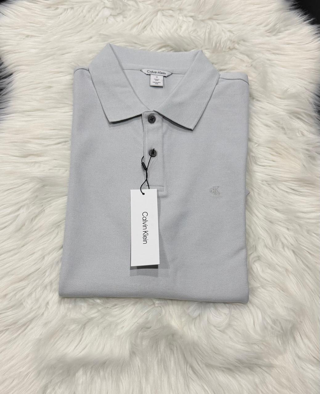 Polo Calvin Klein gris claro para caballero